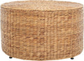 SAFAVIEH Home Collection – Jesse Wicker Coffee Table, Fully Assembled, Natural Fiber Accent Coffee Table with Iron Legs, Modern Coastal Style (SEA7035A)