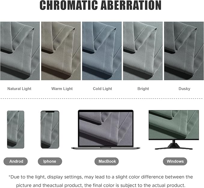 BONZER Waterproof Outdoor Curtains for Patio Porch Pergola Cabana Light Filtering Privacy Grommet Indoor Curtain Panels for Bedroom Living Room, 1 Panel, 54W x 84L inch, Grey