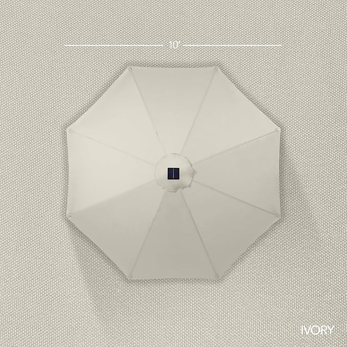 Best Choice Products 10ft Offset Cantilever Hanging Market Patio Umbrella, Smooth 360° Rotation, 8 Sturdy Ribs, Easy Adjustment - Ivory