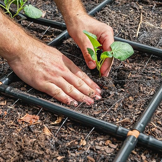 Garden Grid Watering System, 3x6 | Raised Garden Bed Drip Irrigation System - But Better | Pre-Assembled, Waters Every Plant Evenly, 2-Min Setup | Square Foot Gardening | US-Made | Standard 33.5"x66"