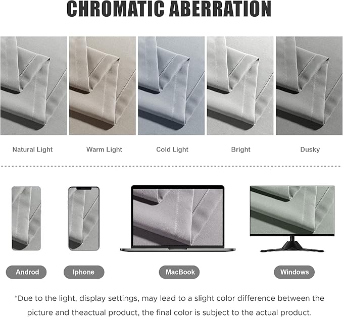 BONZER Waterproof Outdoor Curtains for Patio Porch Pergola Cabana Thick Privacy Wide Grommet Indoor Curtains for Bedroom Living Room, 1 Panel, 110W x 120L inch, Silver