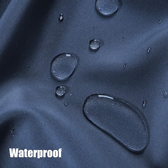 BONZER Waterproof Indoor/Outdoor Curtains for Patio Thick Privacy Wide Grommet Curtains for Bedroom, Living Room, Porch, Pergola, Cabana, 1 Panel, 110W x 120L inch, Navy