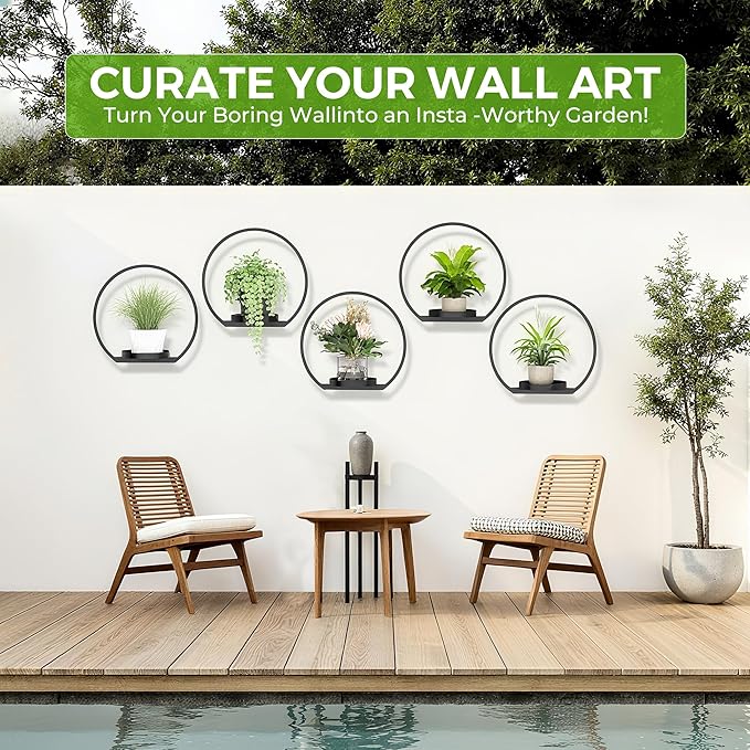Wall Planters for Indoor Plants,Plant Frames Wall Decor Living Room Plant Stand Hanging Wall Plants Holder to Hold Large Pots Wall Plant Hanger Window Plant Shelves for Outdoor Entryway