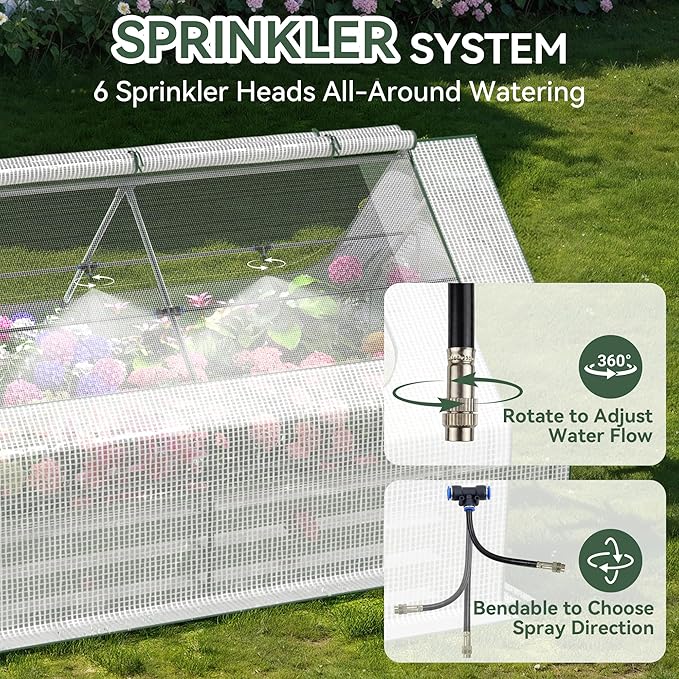 Raised Garden Bed with Self-Watering System, 6x3x1 ft Elevated Planter Boxes Outdoor with PE Cover, Galvanized Raised Beds for Gardening,Vegetables,Flowers, Backyard, Patio