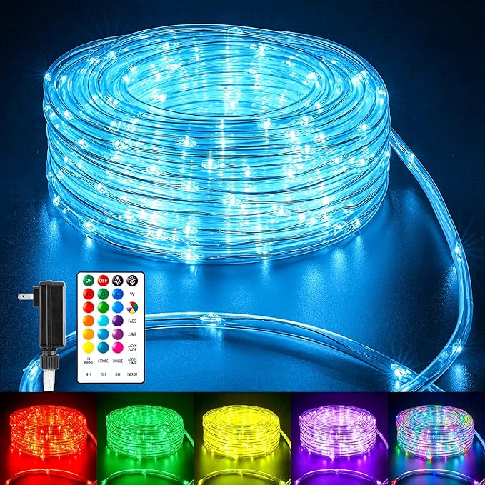 Minetom Rope Lights Color Changing, 16 Colors 108 FT 330 LED String Lights with Remote Timer, Waterproof Christmas String Light for Outside Bedroom Indoor Outdoor Decoration