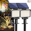 Solar Spot Lights Outdoor Waterproof for Flag, Tree, House, Garden, Yard, 3 Brightness Modes Solar Powered Landscape Spotlights 2 Pack Warm White