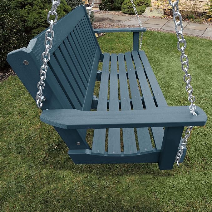highwood AD-PORL2-NBE Lehigh Porch Swing, 4 Feet, Nantucket Blue