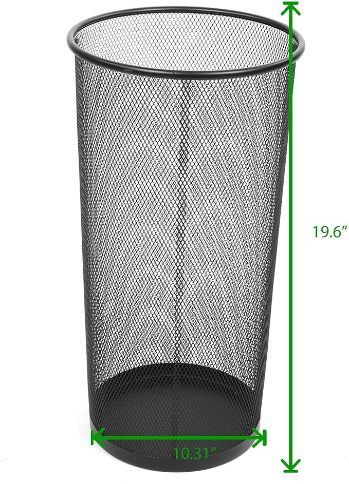 Mind Reader Umbrella Stand, Multi-Purpose Mesh Storage Stand, Organizer for Office and Entryway, Metal Mesh, Black