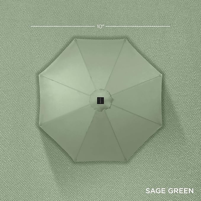 Best Choice Products 10ft Solar Polyester LED Lighted Patio Umbrella w/Tilt Adjustment and UV-Resistant Fabric