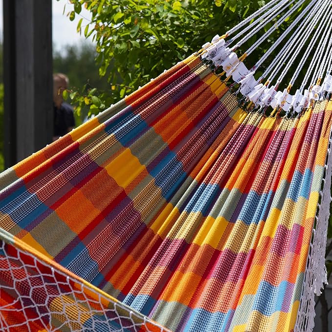 Vivere Authentic Brazilian Cotton Hammock - 450 lb Capacity