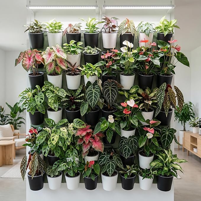3 Pack of 6in Plastic Cachepot with 6 inch Clear nusery Pot - self Watering Indoor Planter with Drainage for Root Visibility,semi Hydro pots for repotting Orchids,Aroid or Monstera,Black