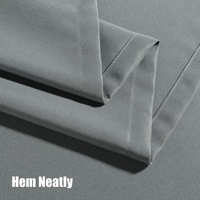 BONZER Outdoor Waterproof Curtains for Patio Privacy Grommet Light Filtering Outside Curtains for Gazebo, Porch, Pergola, Pavilion, 1 Panel, 84W x 84L inch, Grey