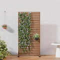 Casaphoria Metal Privacy Screen Outdoor, 72" H x 35" W Freestanding Decorative Privacy Screen for Patio Deck Balcony Garden with Stable Base, Black-Perilla