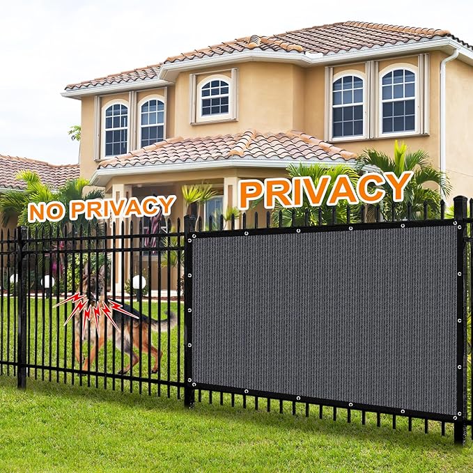 Artpuch 90% Sun Shade Cloth, 5 x 8 FT Pergola Shade Cover Canopy with Grommets, Sun Screen Fabric Tarp for Patio, Outdoor, Garden, Backyard, Dark Grey