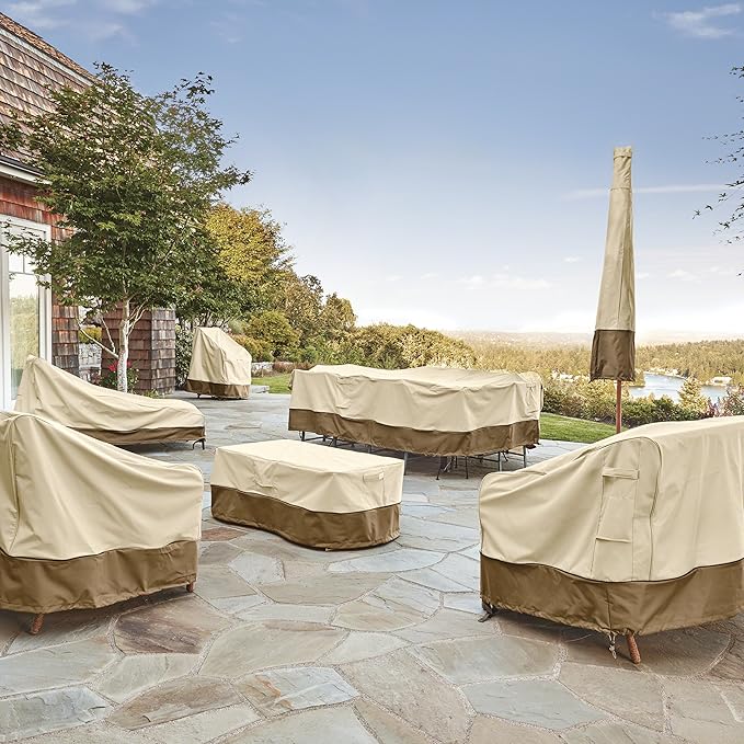 Classic Accessories Veranda Water-Resistant 13 Foot Offset Patio Umbrella Canopy Cover, Patio Furniture Covers