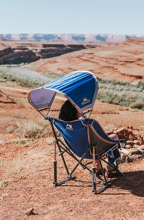 GCI Outdoor Pod Rocker Outdoor Rocking Chair with SunShade Canopy