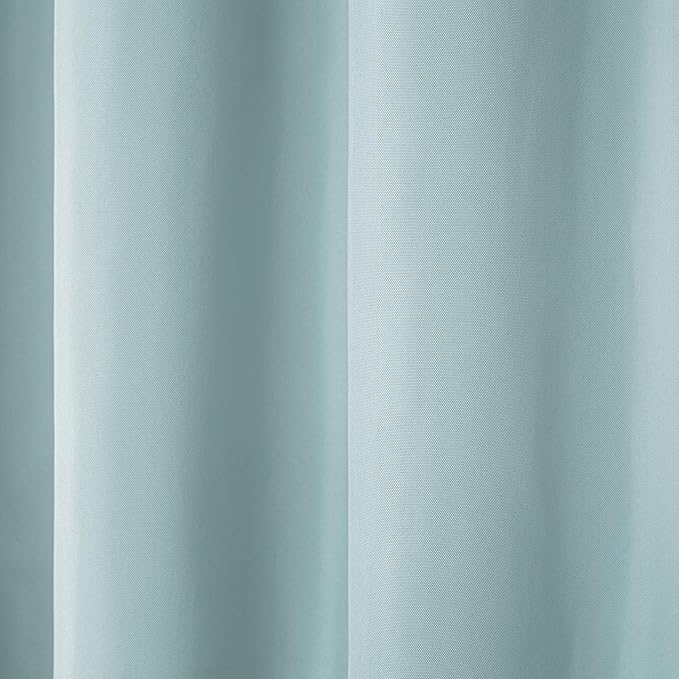 Town & Country Basics Cabana Solid Heavyweight Indoor Outdoor Curtains, Light Filtering Opacity with Grommet Top, Water Repellent, 2-Pack Set, 54"x96", Blue