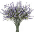 Butterfly Craze Lavender Flower Stems - Lifelike Outdoor Artificial Plants - DIY Crafts & Floral Picks - Planter Filler & Window Flower Box - Pack of 8, 14.5"-16.5" Violet & Green