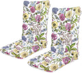 SERWALL HDPE Outdoor Rocking Cushion Set of 2, Memory Foam Cushion Flowers Pattern