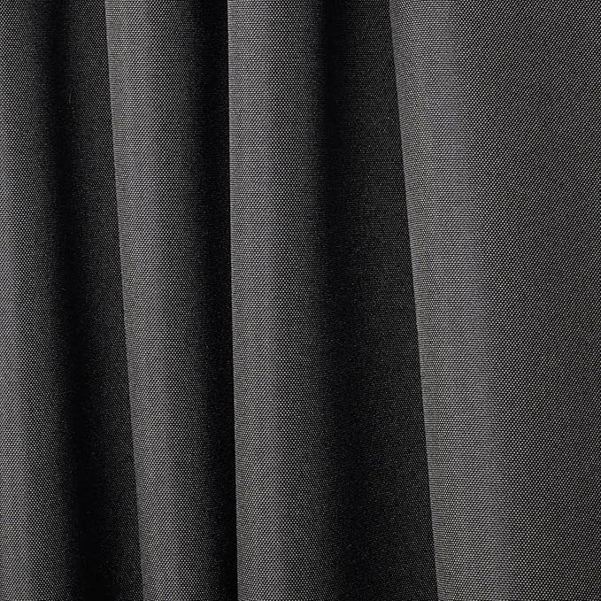 Exclusive Home Cabana Solid Indoor/Outdoor Light Filtering Hook-and-Loop Tab Top Curtain Panel Pair, 54"x108", Charcoal