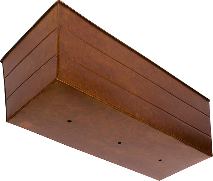22" Galvanized Window Box Flower Planter by Trademark Innovations