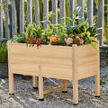 AMERLIFE 4x2 Ft Raised Garden Bed - Features Legs, Drainage Holes, 16 Inch Depth Ideal for Vegetables, Flowers, Herbs, Elevated Wood Planter Box for Balcony, Patio, and Backyard, Easy Assembly