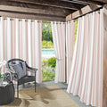 Sun Zero Valencia 2-Pack Cabana Stripe Indoor/Outdoor UV Protectant Energy Efficient Grommet Curtain Panel Pair