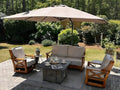 PURPLE LEAF Patio Umbrella 10' X 13' Rectangle Cantilever Umbrella with Wind Resistance Base Large Aluminum Outdoor Umbrellas with UPF40+ Premium Fabric for Deck Pool Garden, Sand Dune