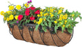 Arcadia Garden Products Hanging Window Basket Metal Trough Flower Planter with Coco Liner for Outdoor Windowsill, Railing, Patio, Garden, Balcony, Fence, 48-inch