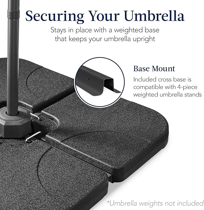 Best Choice Products 10ft Offset Cantilever Hanging Market Patio Umbrella, Smooth 360° Rotation, 8 Sturdy Ribs, Easy Adjustment - Gray