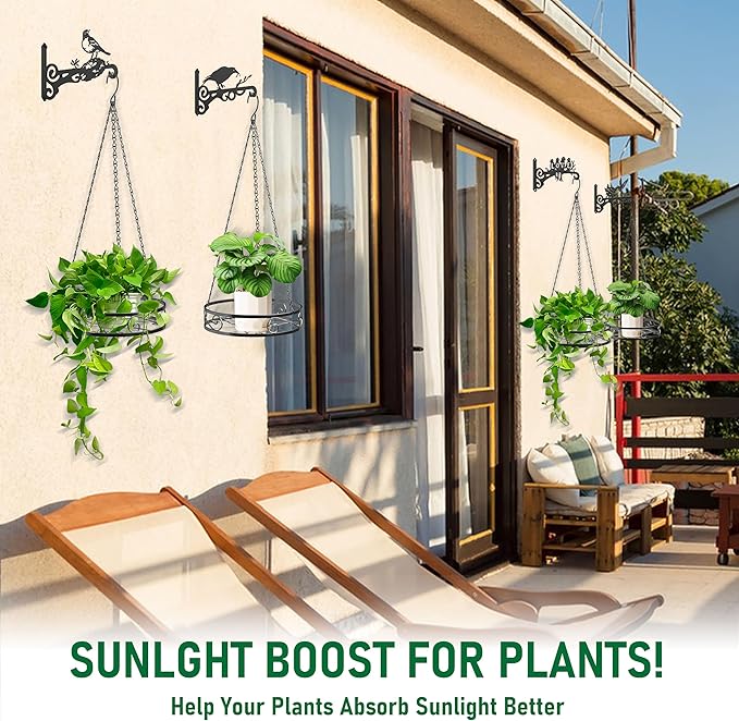 2-Pack Hanging Planters for Indoor Plants - Heavy Duty Metal Plant Hanger Indoor with 3 Chains and Hooks – Aesthetic Hanging Plant Holder for an Instant Gardening Decor