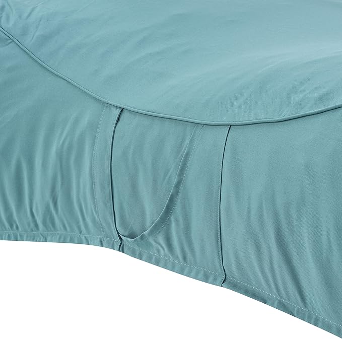 Merax Outdoor Bean Bag Chair Sun Lounger for 2 Adult, 73" Big Comfy Outdoor Bean Bag Daybed Couch with Headrest, Water-Resistant Fabric Patio Chaise Lounger Chair for Pool Balcony Beach Deck, Teal