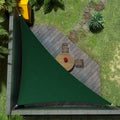 Amgo Custom Size 7' x 14' x 15.7' Green Right Triangle Sun Shade Sail Order to Make Canopy Awning UPF50+ AGSLT, 95% UV Blockage, Water & Air Permeable, 200GSM Commercial Standard (We Customize)