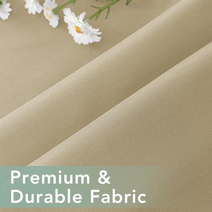 Outdoor Curtains for Patio Waterproof 6 Panels - Windproof, Privacy, Weatherproof Outside Drapes for Gazebo Pergola Porch, Grommet Top and Tab Bottom, 54x108 Inch, Cream