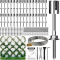 Wire Trellis for Climbing Plants Outdoor, 30-Set Wall Wire Trellis Kit with 1/8in x 150ft Stainless Steel Cable, T316 Espalier System for Fence and Garden DIY Projects