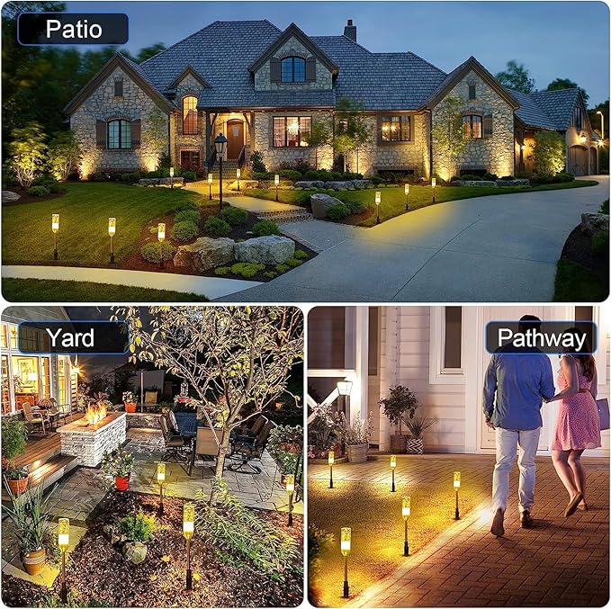 B-right Warm White 3PCS Extension Lights for Path Lights, Extendable Waterproof 0.8W 95 Lumens per Light 2700K (No Adapter)