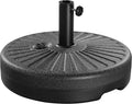 Yaheetech Umbrella Base 85.7lbs Round Water & Sand Filled Patio Outdoor Umbrella Stand with Steel Umbrella Holder Suit for Dia 1.5'' or 1.9'' Umbrella Pole, Black