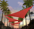 Amgo Custom Size 20' x 20' x 20' Red Triangle Sun Shade Sail UPF50+ AGTAPRT12, Order to Make Canopy Awning, 95% UV Blockage, Water & Air Permeable, Commercial Standard (We Customize)