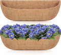 HFHOME 2PCS 36 Inch Coco Liners for planters, Horse Trough Half Moon Shape Replacement Coconut Planter Hanging Basket Liners for Window Box Hanging Trough Planter
