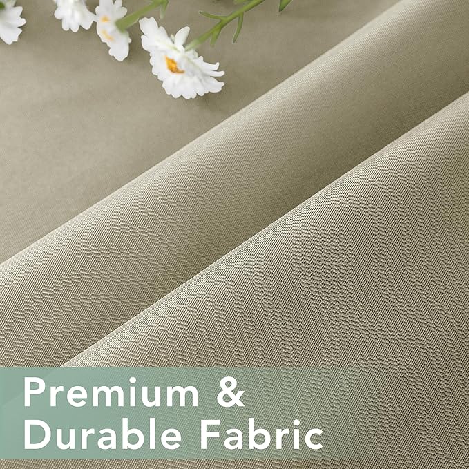 Gazebo Curtains Outdoor Waterproof 6 Panels - Windproof, Privacy, Weatherproof Outside Drapes for Patio Pergola Porch, Grommet Top and Tab Bottom Drape, 54x95 Inch, Taupe