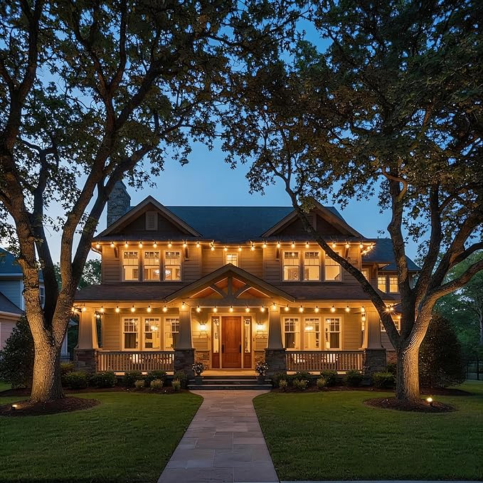 RTTY Classic Series 150FT Outdoor String Lights Pro Set with 58 G40 Bulbs - The Starter System for House Outline Lighting, Full Pergola or Pool Coverage, and Restaurant to Hotel Terrace Ambiance