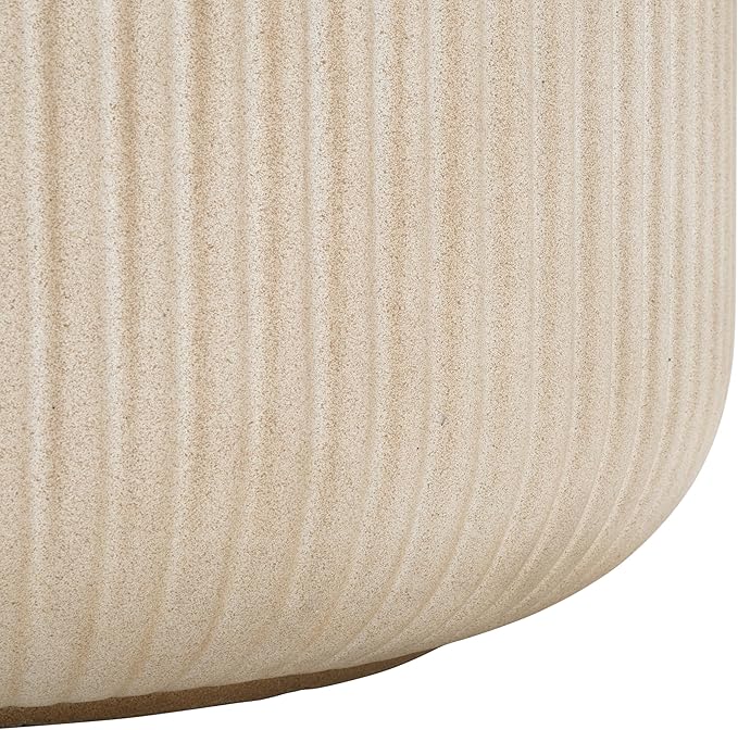 SAFAVIEH Outdoor Collection Lucca Beige Cement Ficonstone Planter Pot