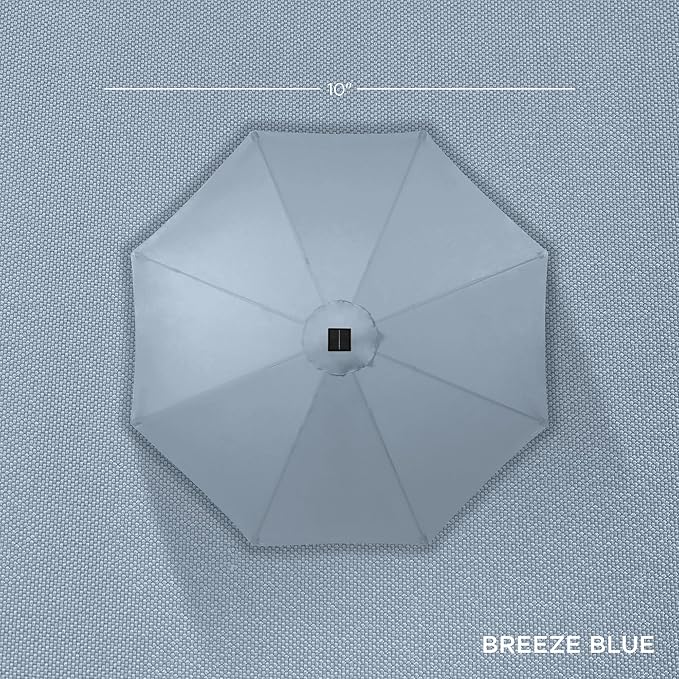 Best Choice Products 10ft Solar Polyester LED Lighted Patio Umbrella w/Tilt Adjustment and UV-Resistant Fabric