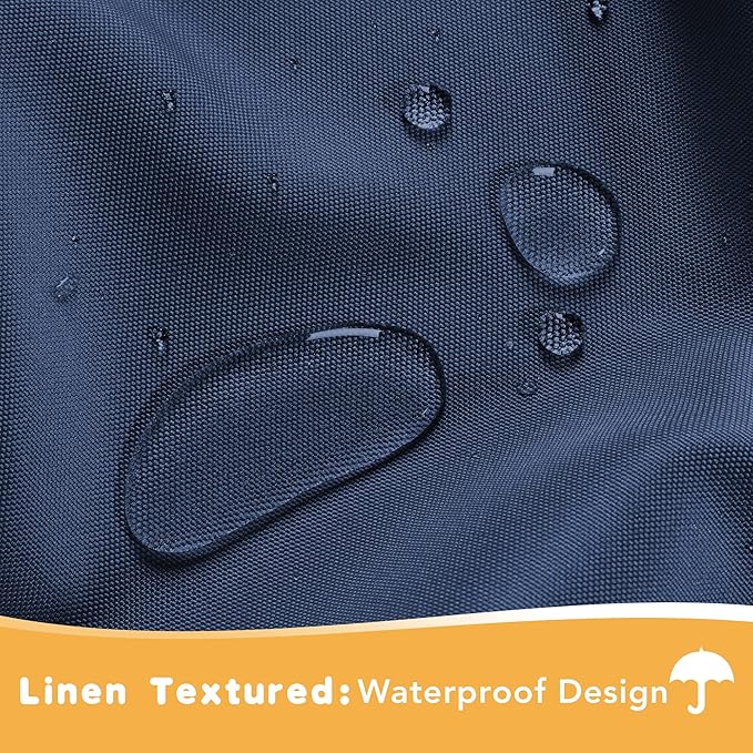 HolidayIdeas Outdoor Curtains for Patio Waterproof, 4 Panels - 54 x 95 Inch - Privacy Protection & Light Filtering Curtains Navy Grommet Outside Curtains for Porch, Gazebo, Pergola, Backyard