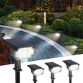Kingsyard Solar Lights Outdoor Waterproof IP68, 47 LEDs 3 Lighting Modes USB & Solar Powered Garden Yard Pathway Spot Lights for Outside Landscape, Auto On/Off, 4 Pack(Cool White)