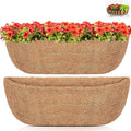 Y&M 30" Coco Liner for Window Box Deck Basket Planter Trough Coconut Fiber Liners, 2pcs Trough Coco Liner Pre-Formed Replacement