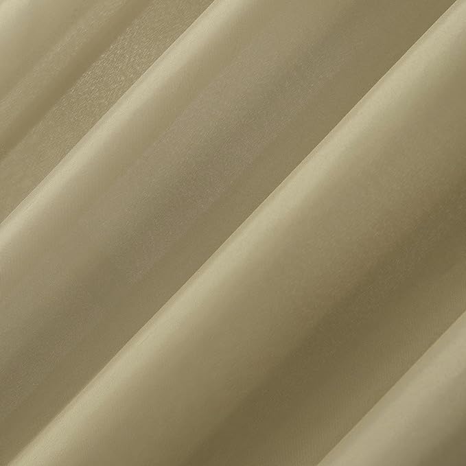 Sun Zero Marina Indoor/Outdoor UV Protectant Energy Efficient Grommet Curtain Panel, 54" x 84", Khaki