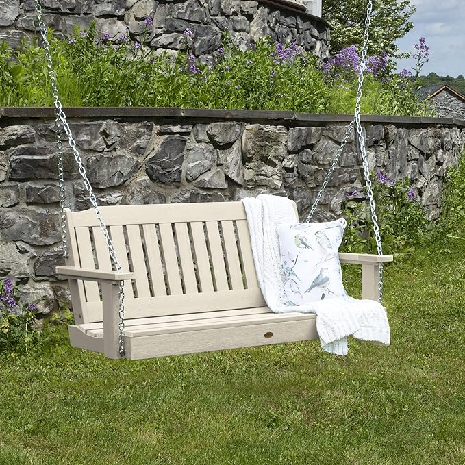 highwood AD-PORL2-WAE Lehigh Porch Swing, 4 Feet, Whitewash
