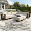 HERA'S HOUSE 8 Pieces Patio Furniture Set, 6 Sectional Outdoor Rattan Wicker Sofas with 2 Ottomans, All Weather Patio Conversation Set with 5.3" Widened Armrest, 10" Premium Ultra Thick Comfy Cushion