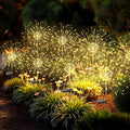 Solar Lights Outdoor, 120LED 8 Pack Fairy Garden Lights Decor for Outside Fireworks Lights Solar Powered for Yard, Patio, Pathway, Walkway, Balcony, Warm White